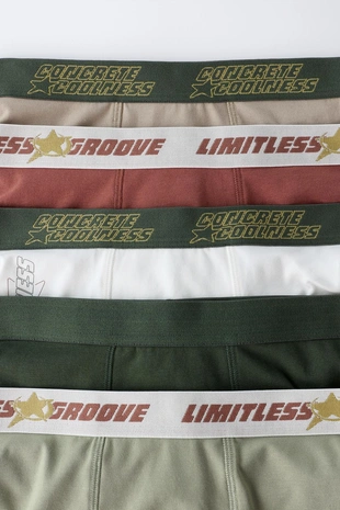 6-14 лет/ набор из пяти трусов-боксеров с логотипом- Заказать в России