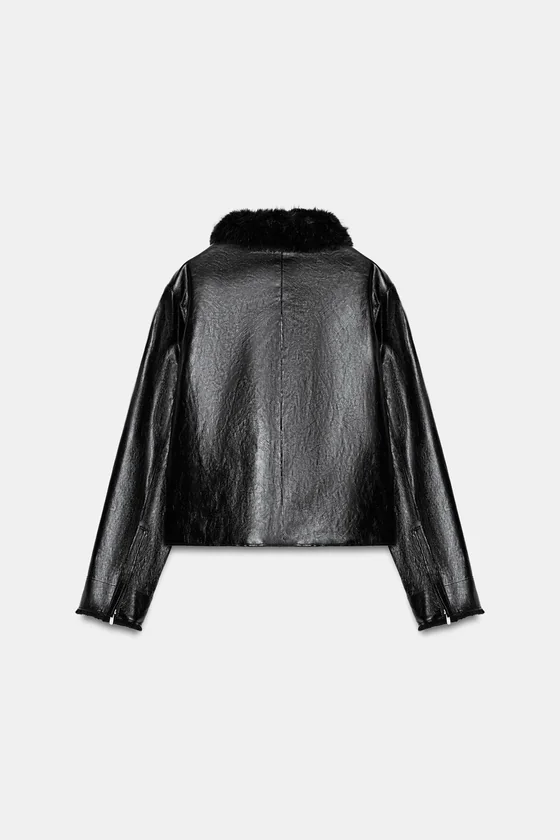 КУРТКА ИЗ ИСКУССТВЕННОЙ КОЖИ — коллекция Zara «ZW»