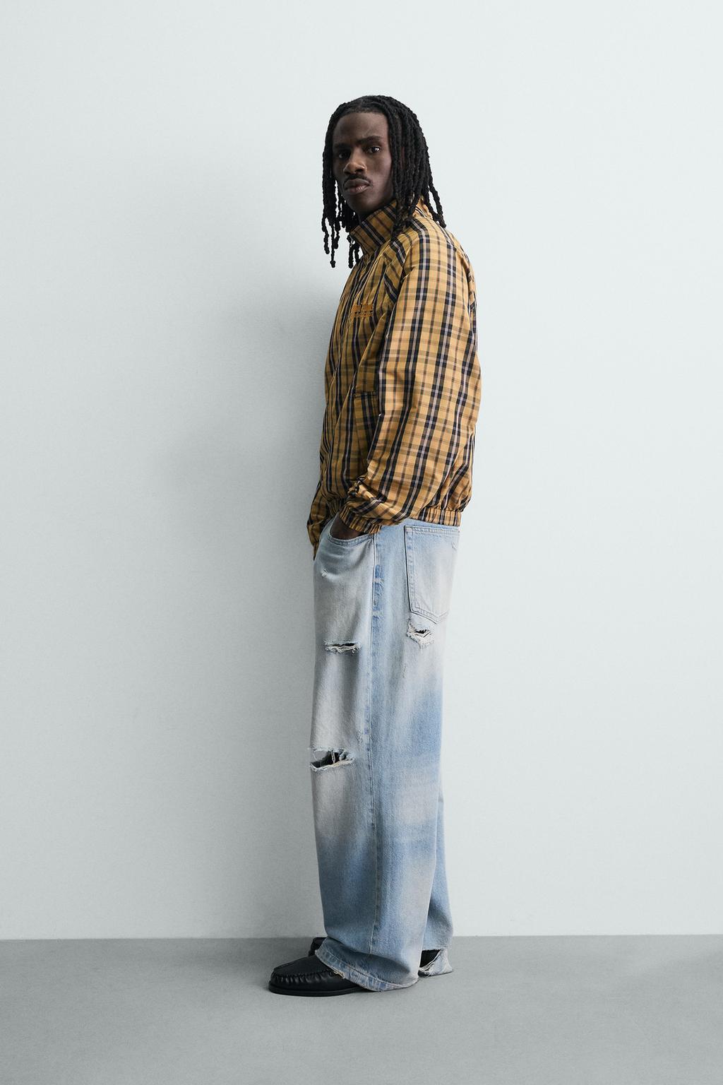 ТЕХНИЧЕСКАЯ КУРТКА СВОБОДНОГО КРОЯ В КЛЕТКУ