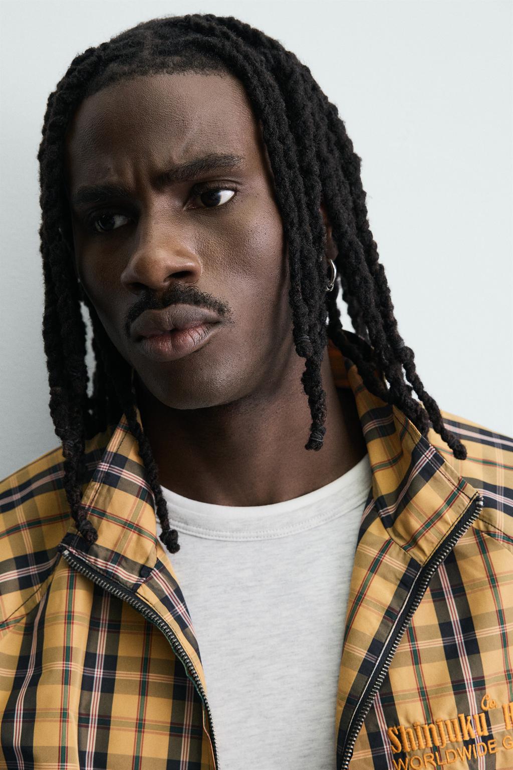 ТЕХНИЧЕСКАЯ КУРТКА СВОБОДНОГО КРОЯ В КЛЕТКУ