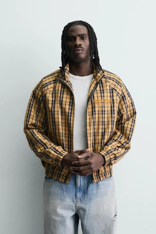 Техническая куртка свободного кроя в клетку- Заказать в России