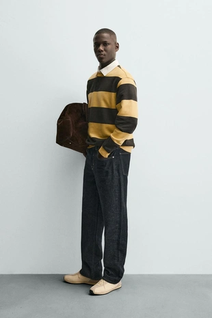 Толстовка поло с контрастным воротником- Заказать в России