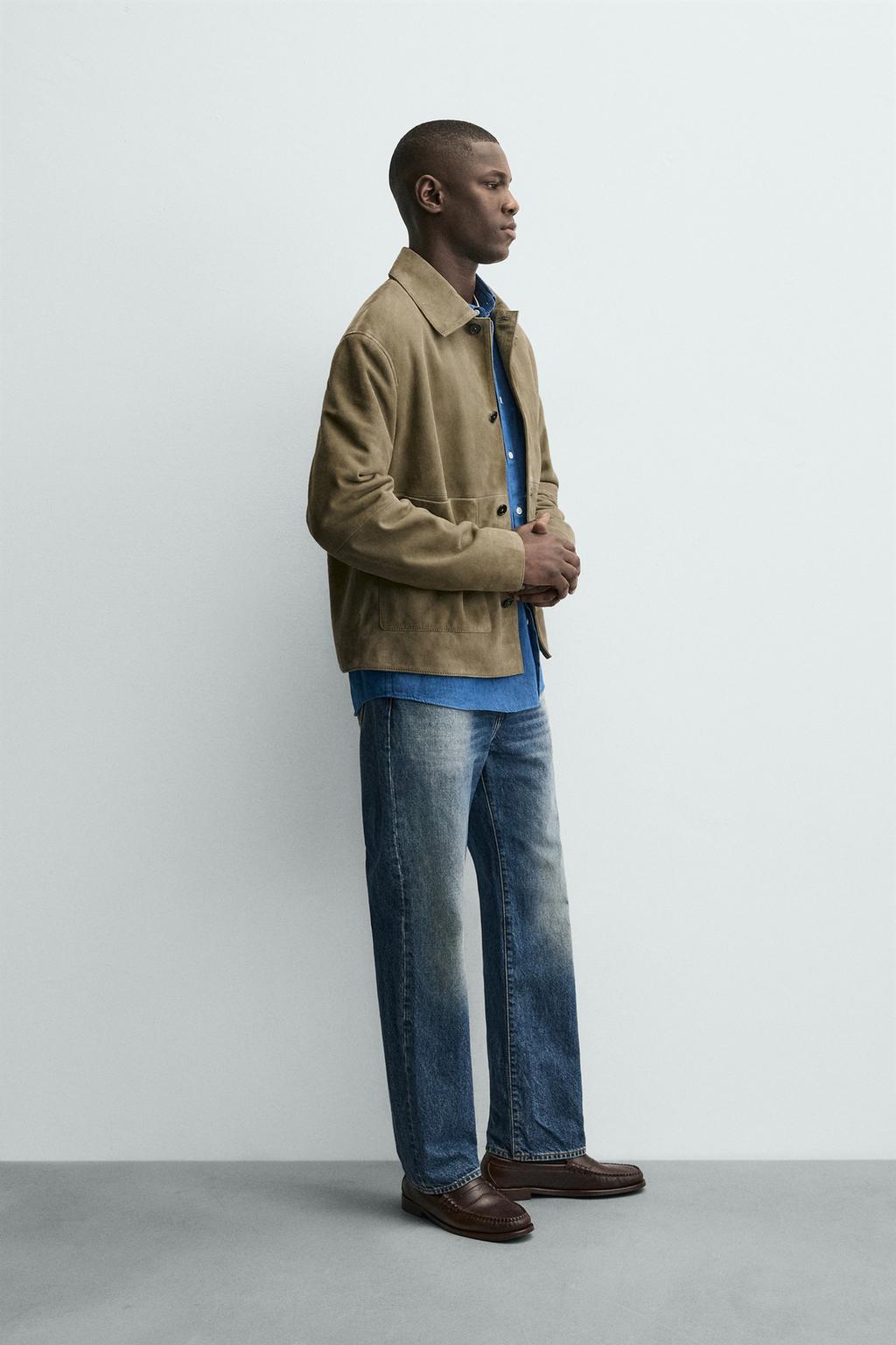 КОЖАНАЯ КУРТКА С КАРМАНАМИ