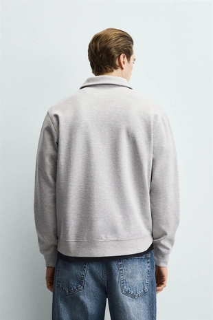 Толстовка поло из интерлока на молнии- Заказать в России