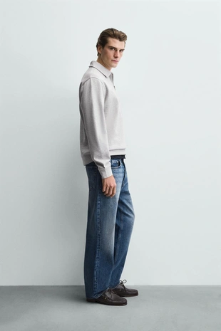 Толстовка поло из интерлока на молнии- Заказать в России