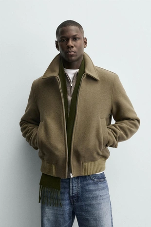 Стеганая куртка из шерстяной ткани- Заказать в России