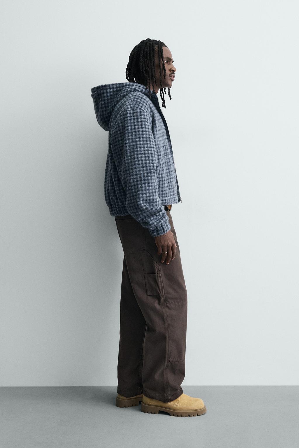 КУРТКА-РУБАШКА В КЛЕТКУ С ВЫШИВКОЙ И КАПЮШОНОМ