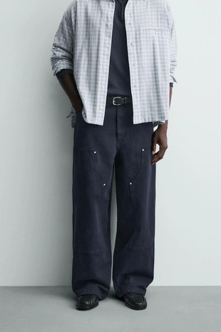 Брюки карго с заклепками- Заказать в России