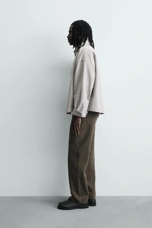 Рубашка в полоску с контрастной вышивкой- Заказать в России