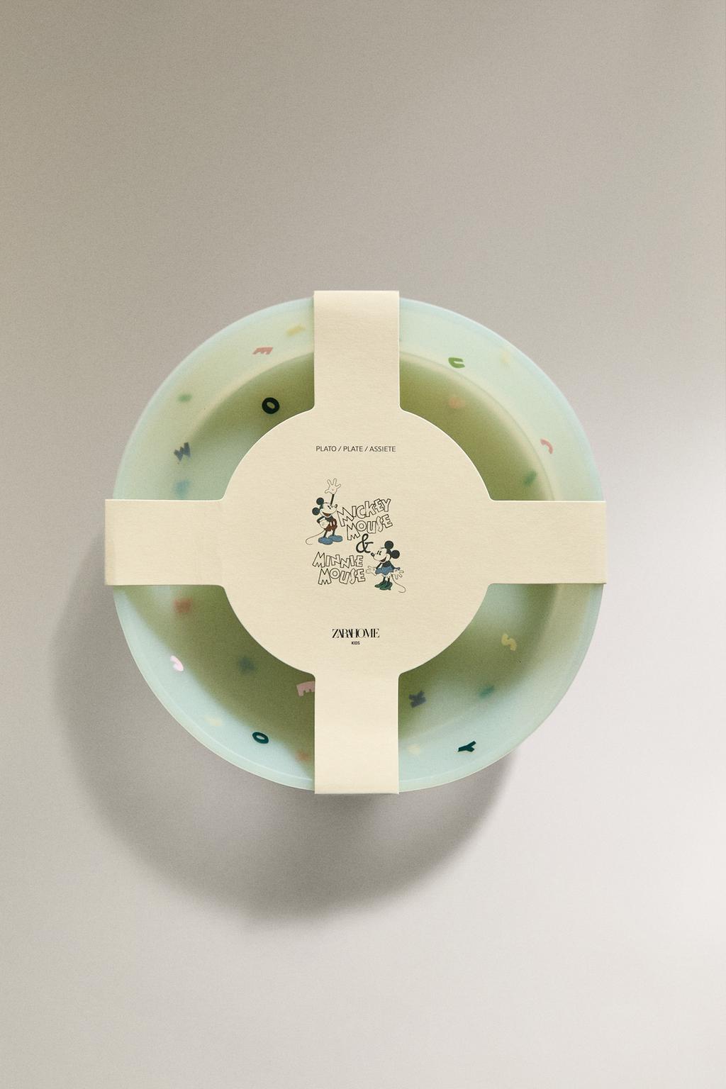 Детская тарелка из силикона с микки и минни ©disney