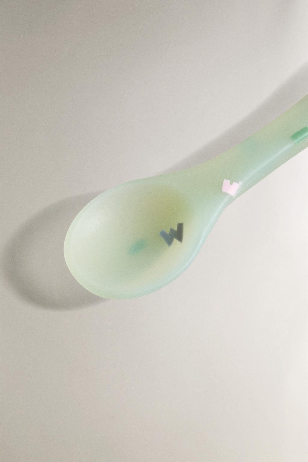 Детская силиконовая ложка с микки и минни ©disney