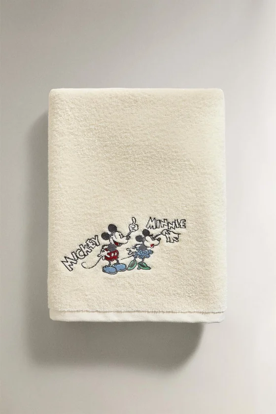 Детское полотенце с принтом микки и минни ©disney