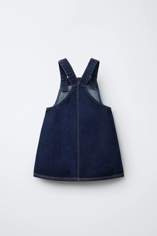 Джинсовый сарафан с контрастными волнами- Заказать в России