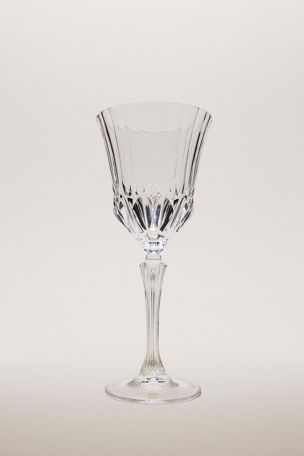 Винный стакан с гравировкой и кристаллическим эффектом