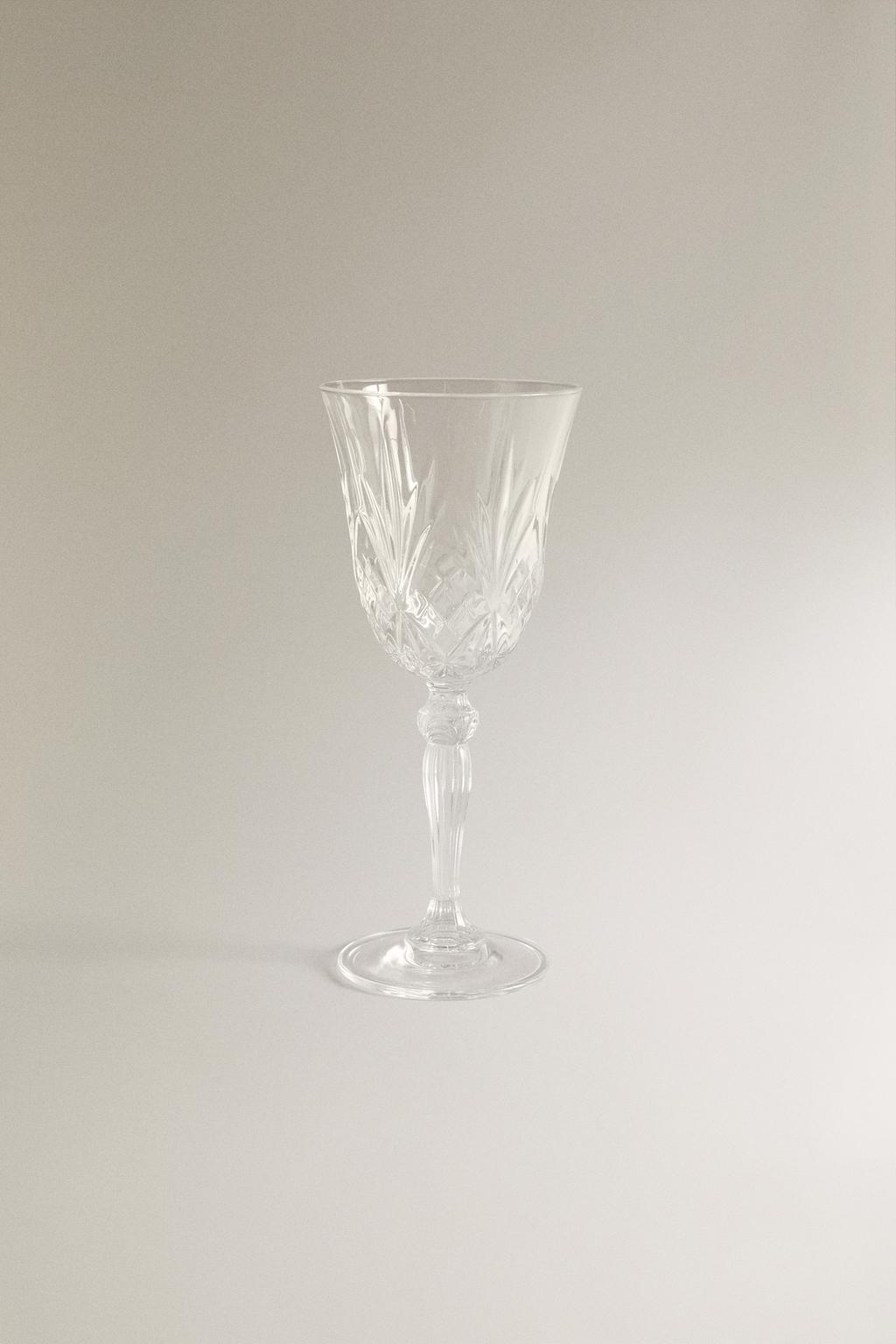 Гравированный хрустальный бокал