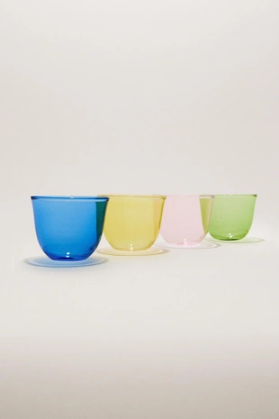 Набор стаканов для настойки из боросиликатного стекла (4 штуки)- Заказать в России