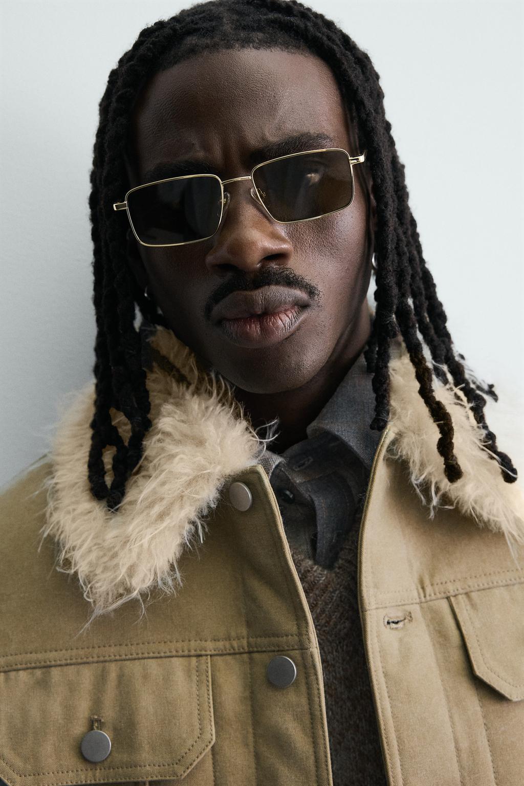 КОМБИНИРОВАННАЯ ХЛОПКОВАЯ КУРТКА С ЭФФЕКТОМ МЕХА