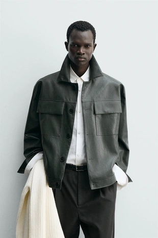 Куртка из искусственной кожи- Заказать в России