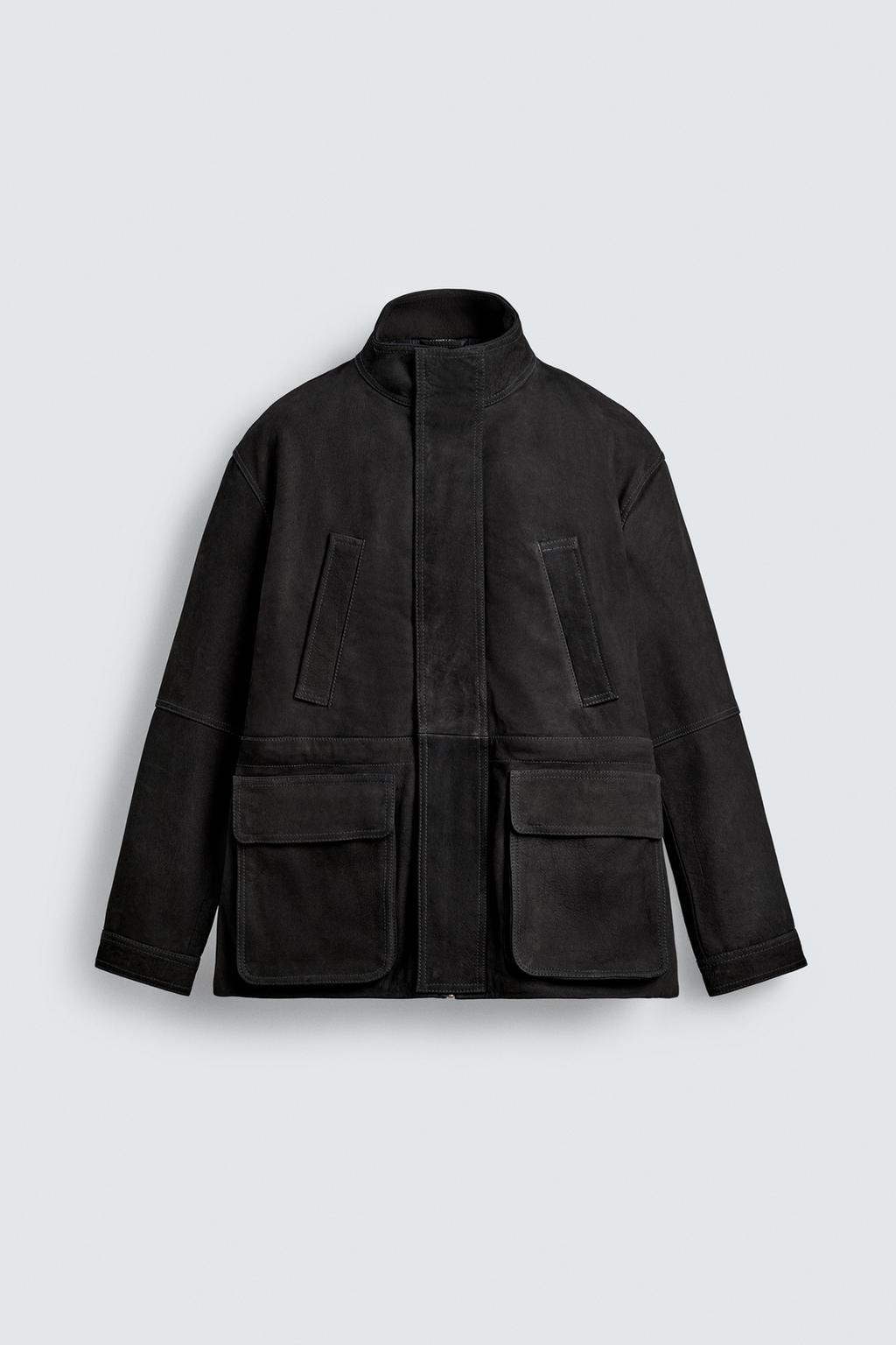 ПАРКА СВОБОДНОГО КРОЯ ИЗ КОЖИ