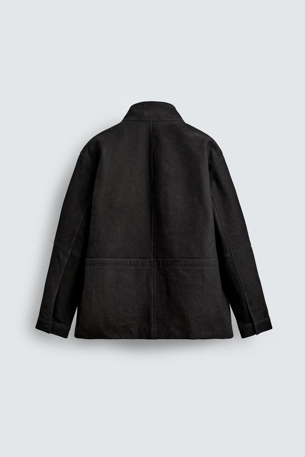 ПАРКА СВОБОДНОГО КРОЯ ИЗ КОЖИ