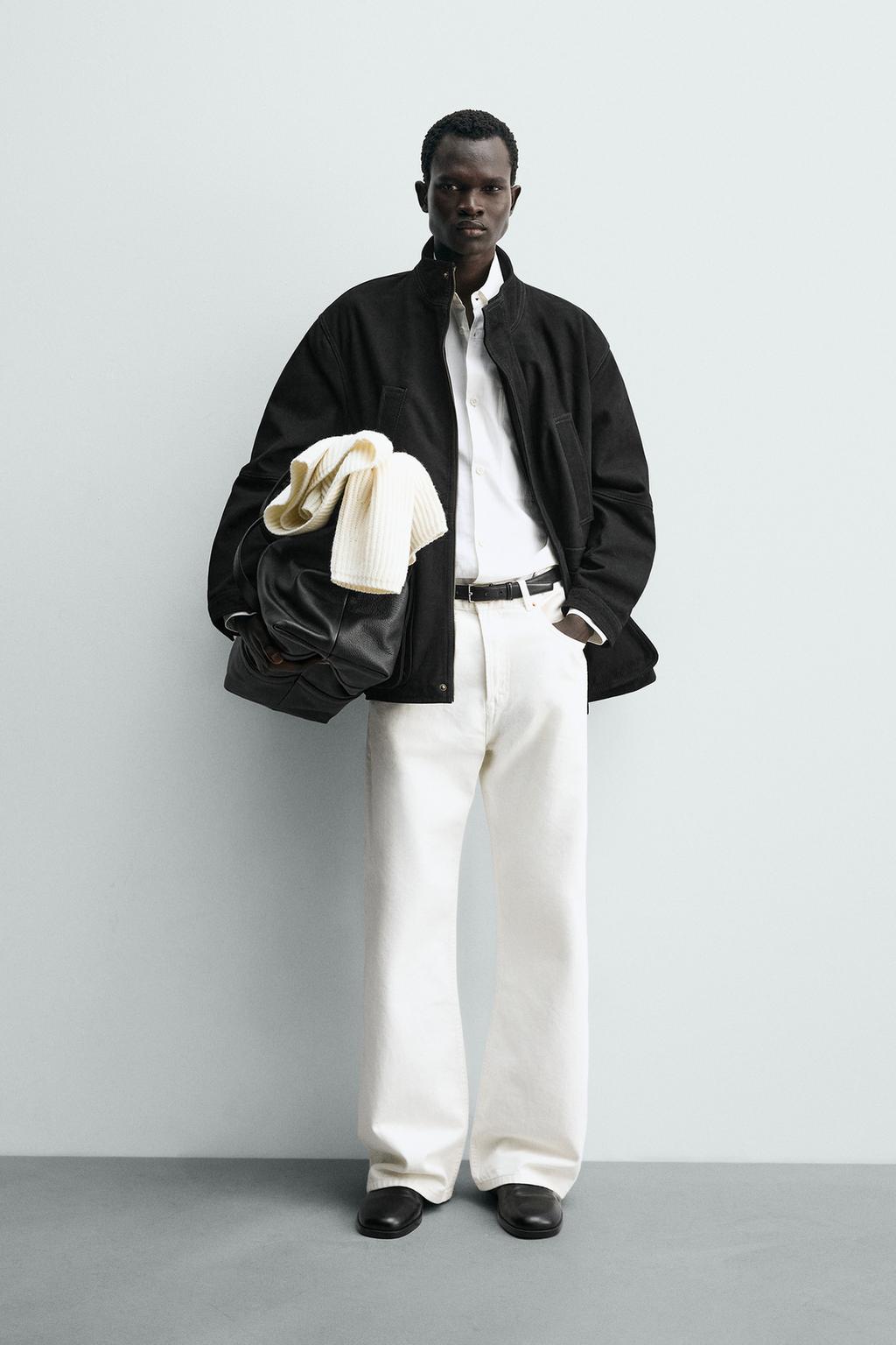 ПАРКА СВОБОДНОГО КРОЯ ИЗ КОЖИ