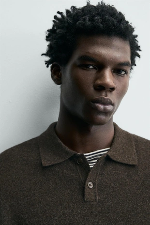 Поло классического кроя из смесовой шерсти- Заказать в России