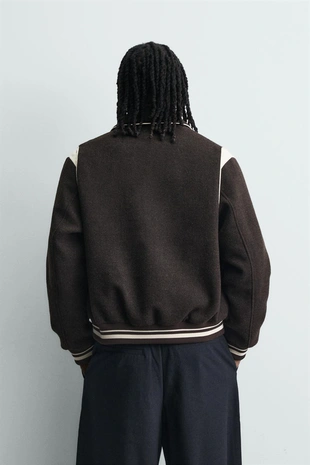 Бомбер с контрастными элементами- Заказать в России