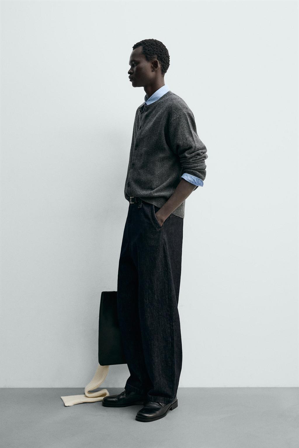 КАРДИГАН RELAXED FIT ИЗ СМЕСОВОЙ ШЕРСТИ