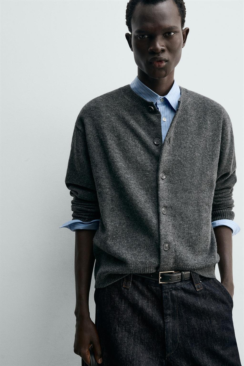 КАРДИГАН RELAXED FIT ИЗ СМЕСОВОЙ ШЕРСТИ