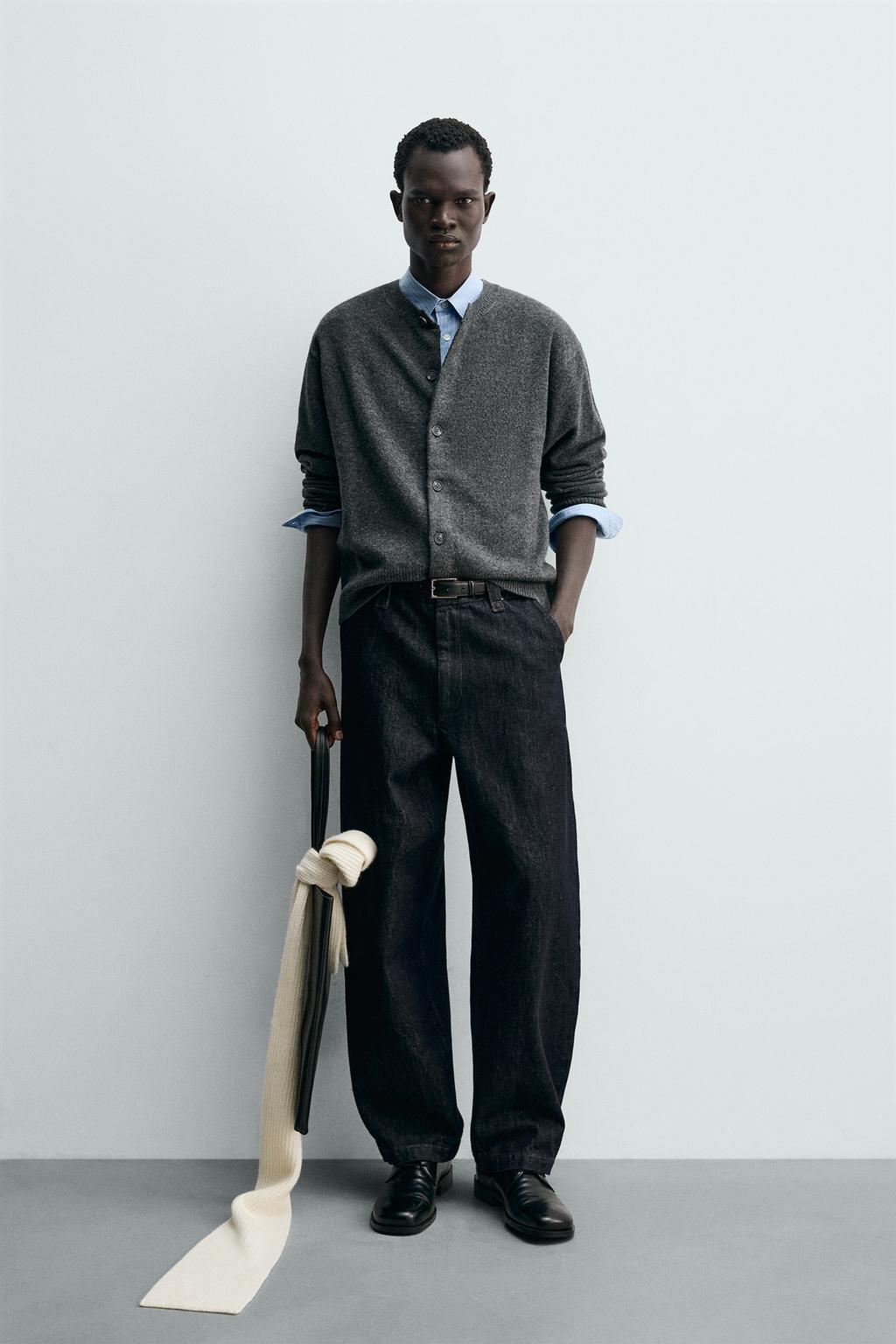 КАРДИГАН RELAXED FIT ИЗ СМЕСОВОЙ ШЕРСТИ