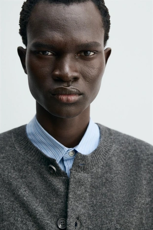 Кардиган RELAXED FIT из смесовой шерсти- Заказать в России