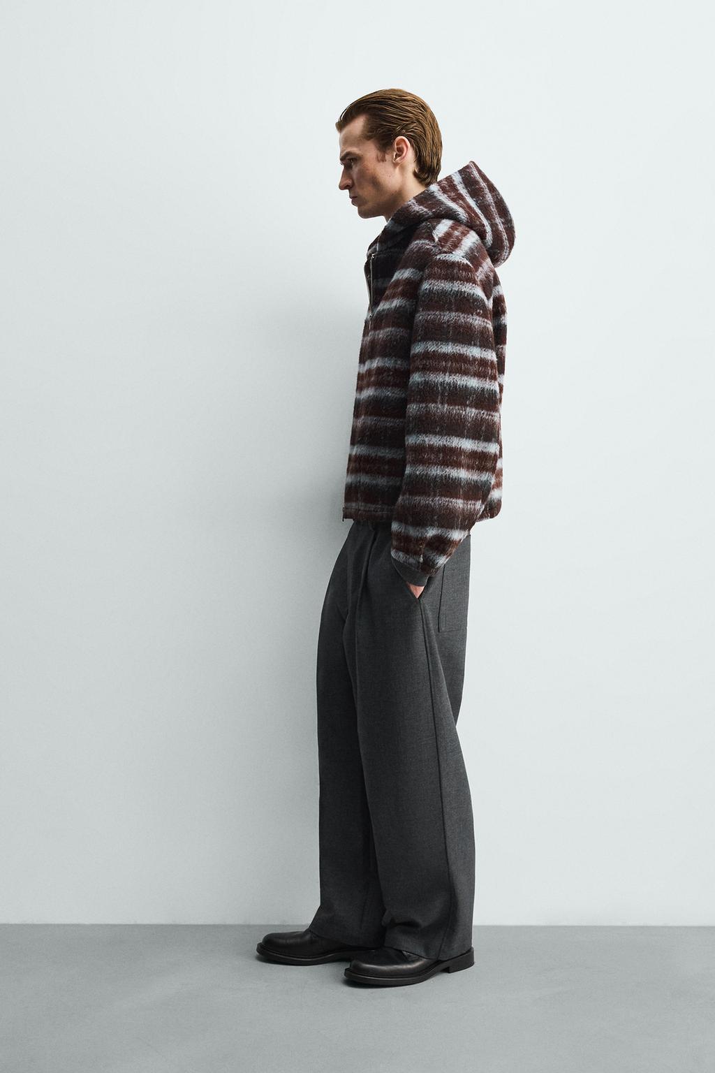 КУРТКА BOXY FIT В КЛЕТКУ С КАПЮШОНОМ