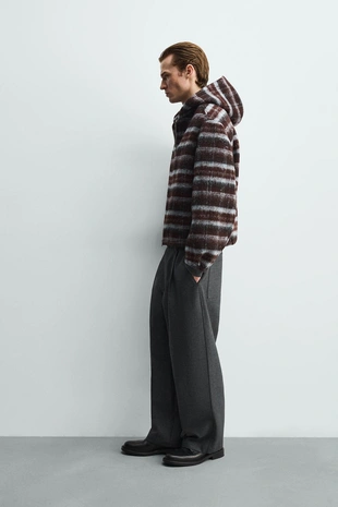 Куртка BOXY FIT в клетку с капюшоном- Заказать в России