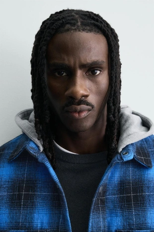 Куртка-рубашка в клетку с контрастным капюшоном- Заказать в России