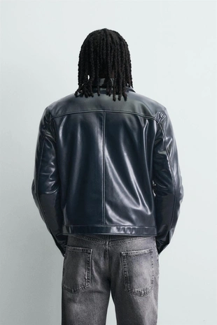 Куртка-рубашка с эффектом винила- Заказать в России