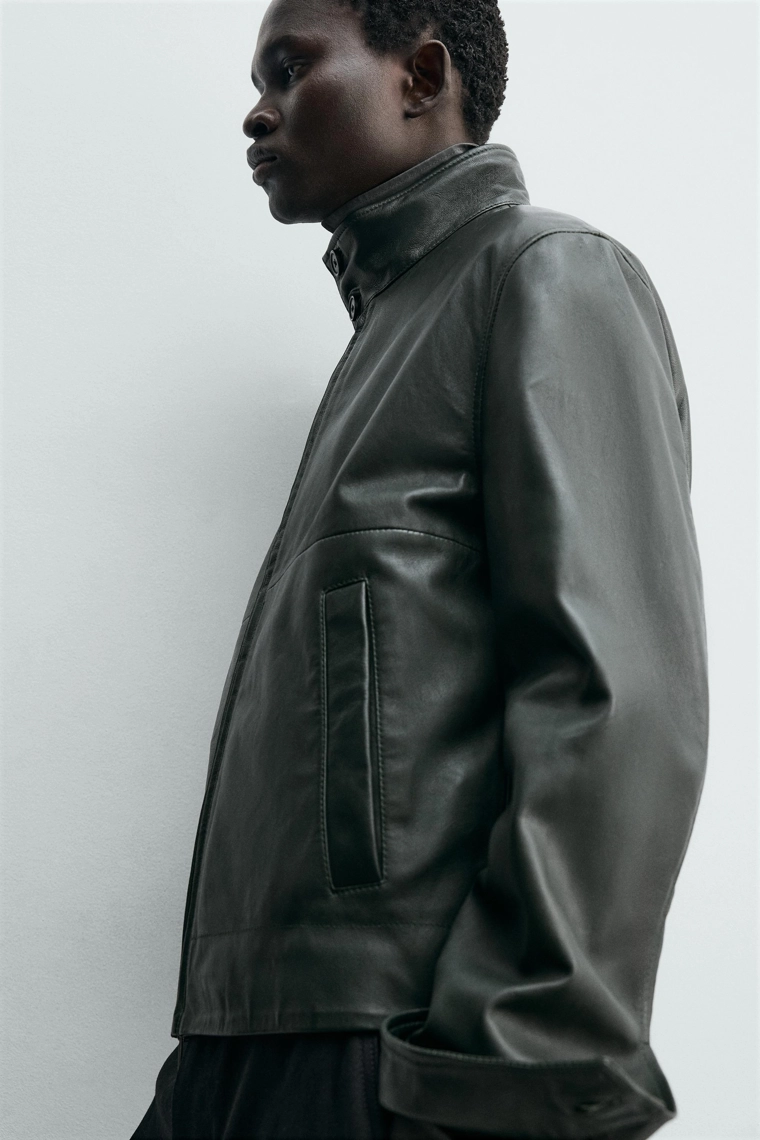 Косуха свободного кроя из натуральной кожи