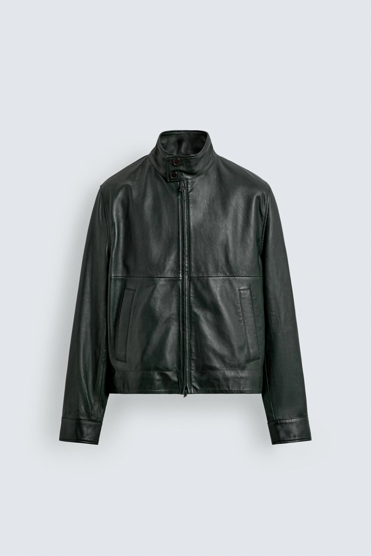 Косуха свободного кроя из натуральной кожи