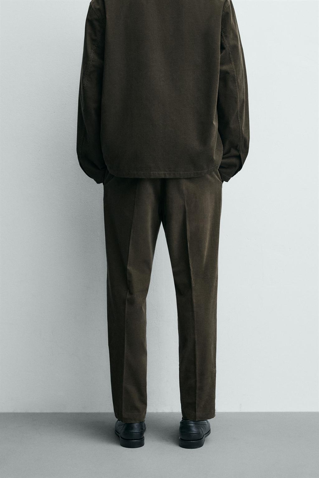 БРЮКИ REGULAR FIT ИЗ ЛЕГКОГО ВЕЛЬВЕТА