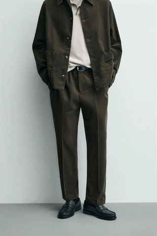 Брюки REGULAR FIT из легкого вельвета- Заказать в России