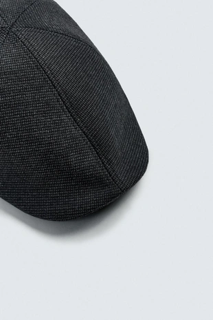 Берет из рельефной ткани в клетку- Заказать в России