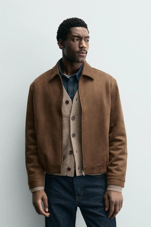 Куртка из искусственной замши