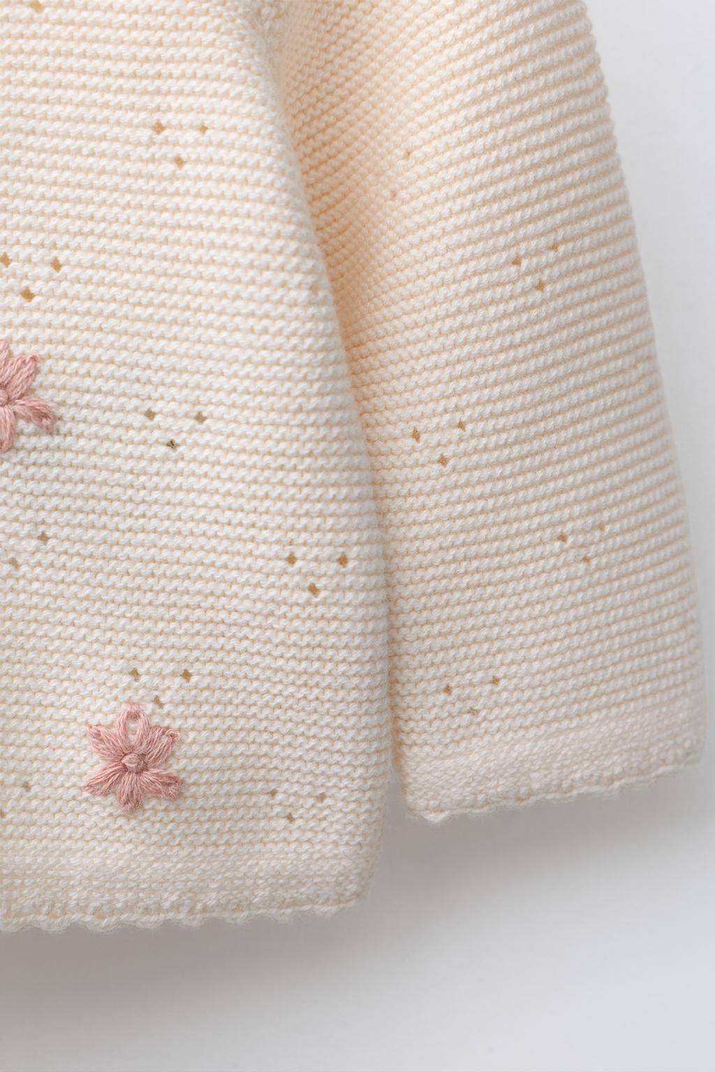 ВЯЗАНЫЙ ДЖЕМПЕР С ЦВЕТОЧНОЙ ВЫШИВКОЙ