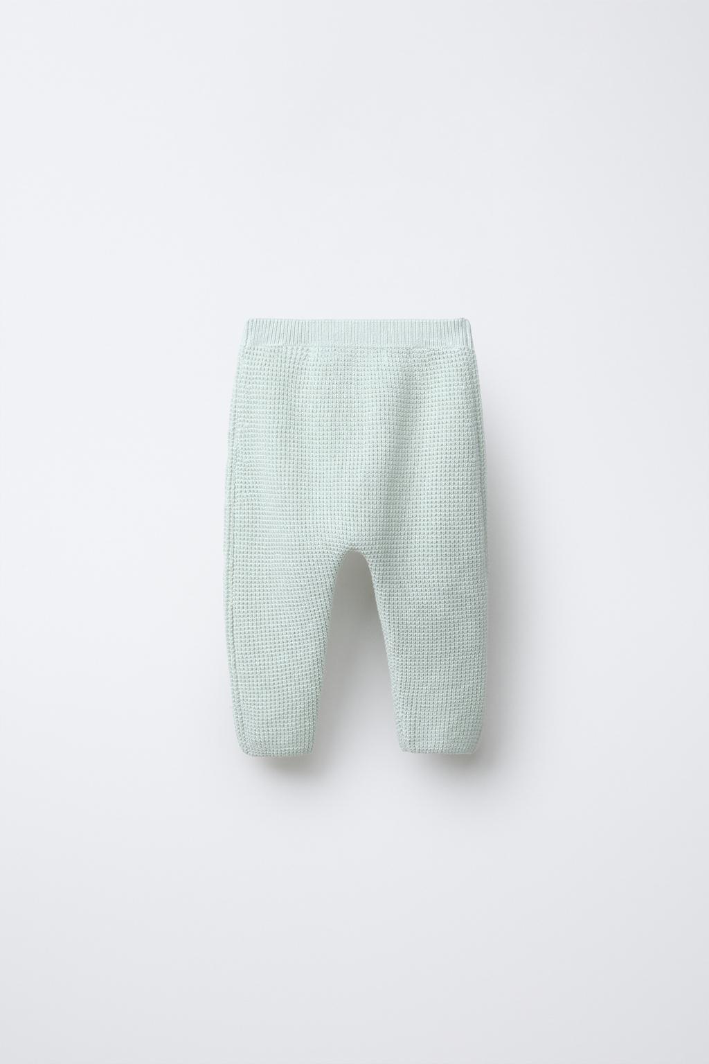 ТРИКОТАЖНЫЕ БРЮКИ С ЖЕМЧУЖНЫМ УЗОРОМ