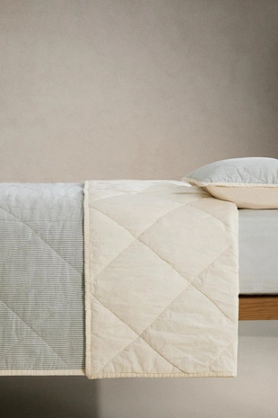 Детское хлопковое одеяло в полоску- Заказать в России