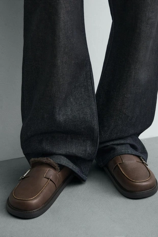 Кожаные сабо с пряжкой- Заказать в России