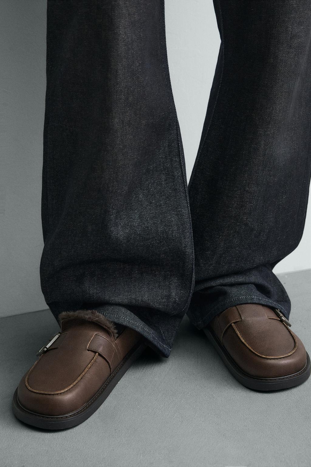 КОЖАНЫЕ САБО С ПРЯЖКОЙ