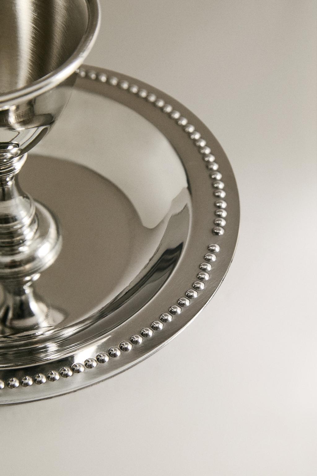 Стальная подставка для яиц с тарелкой