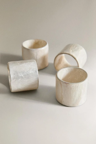 Набор кольцев для салфеток из раковины (набор из 4 штук)- Заказать в России