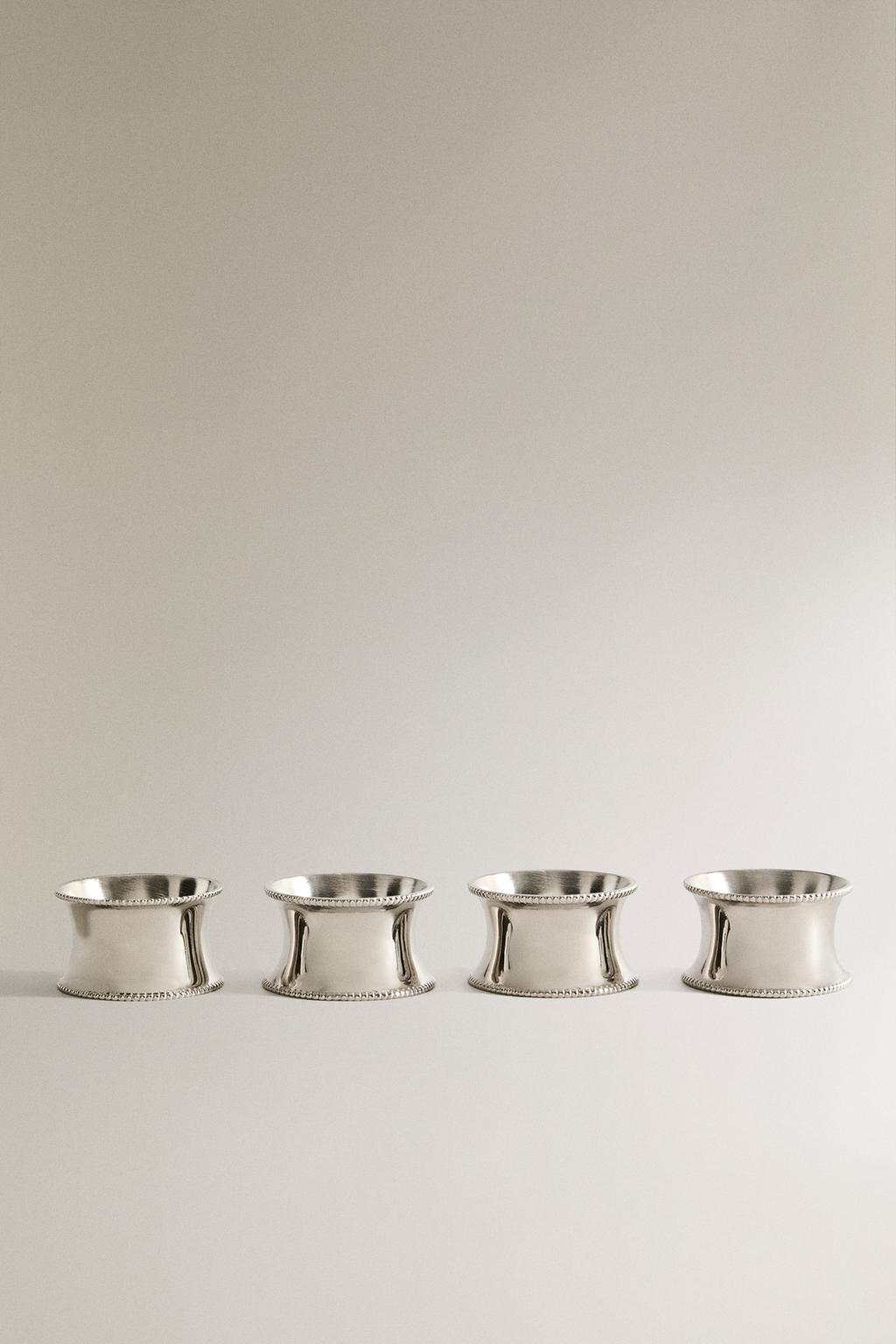 Набор кольцев для салфеток из стали (набор из 4 штук)