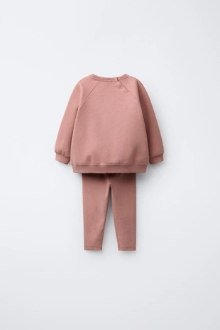 Комплект из толстовки и однотонных легинсов- Заказать в России